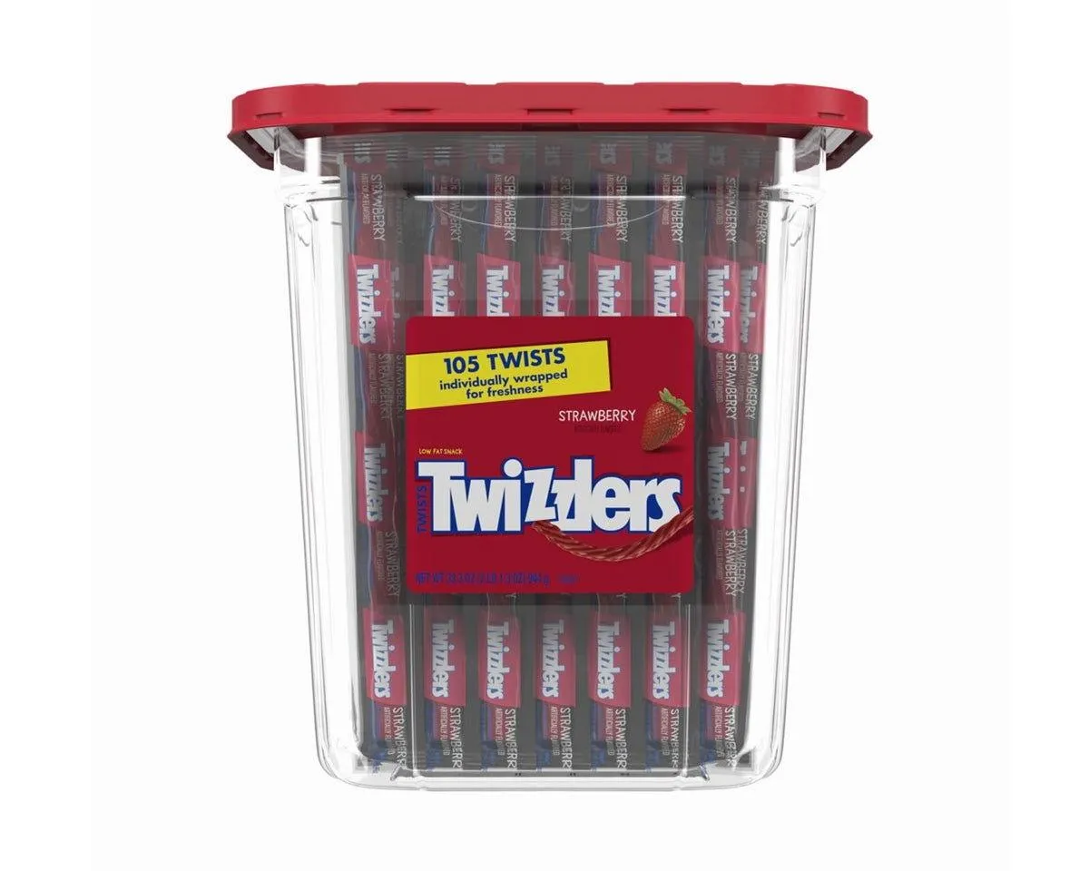 Twizzlers Individually Wrapped Strawberry Twists Canister