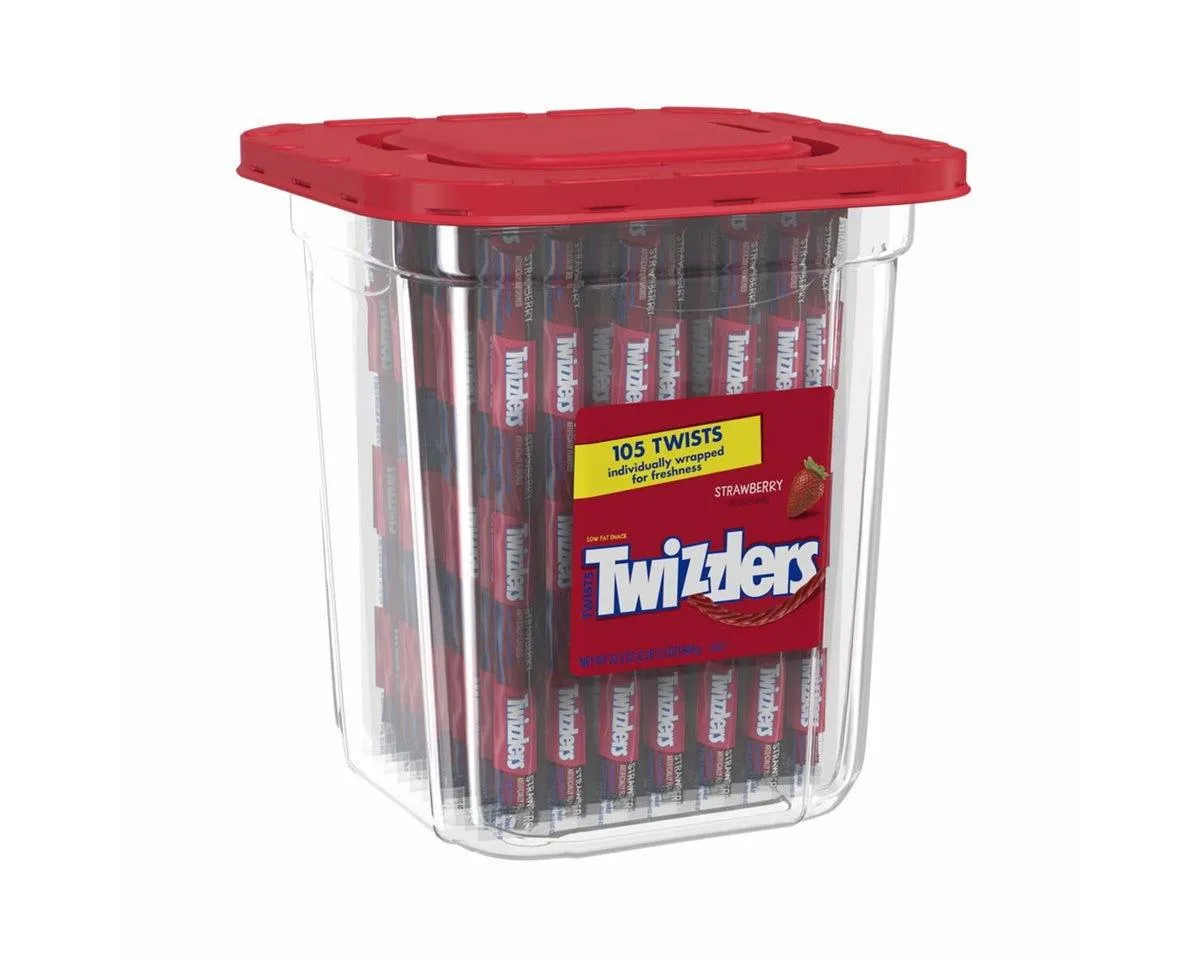 Twizzlers Individually Wrapped Strawberry Twists Canister