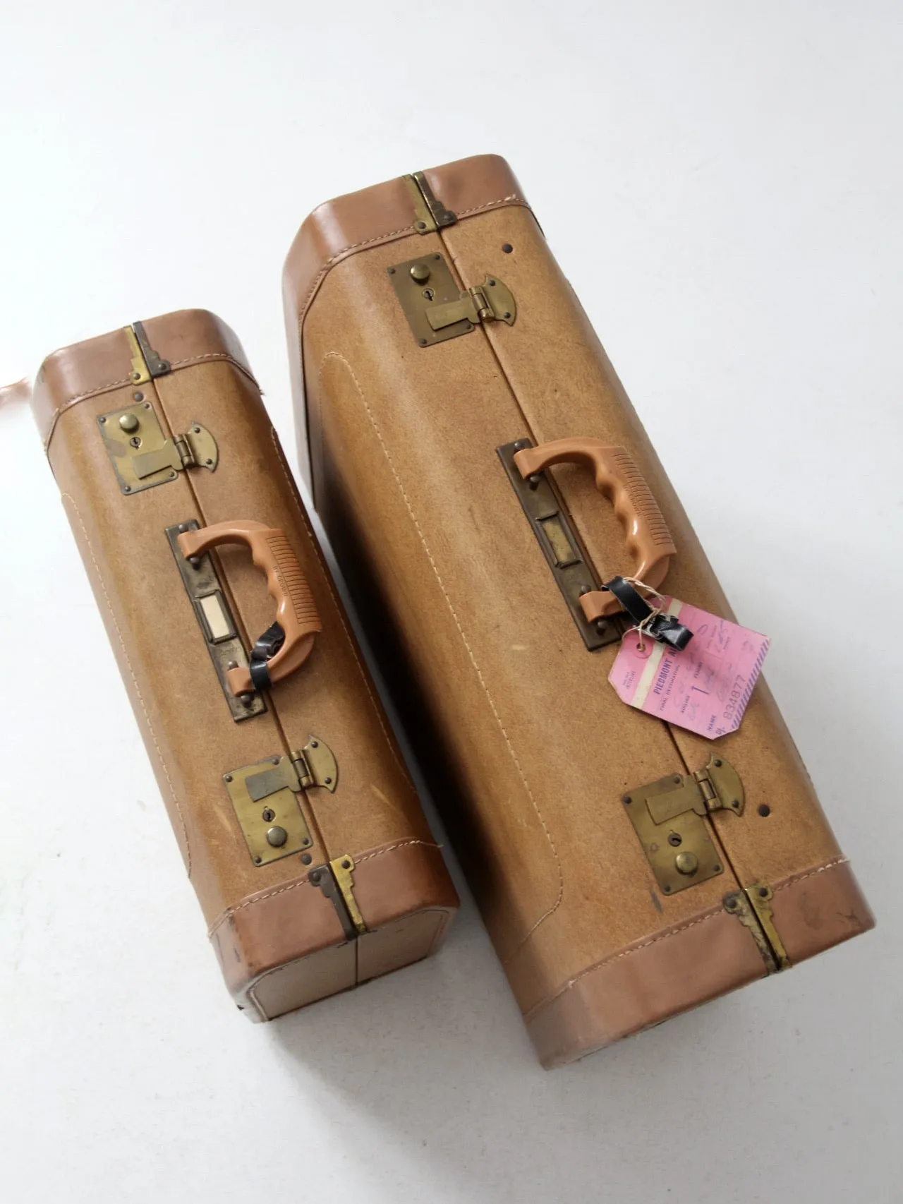 vintage Crown suitcase pair