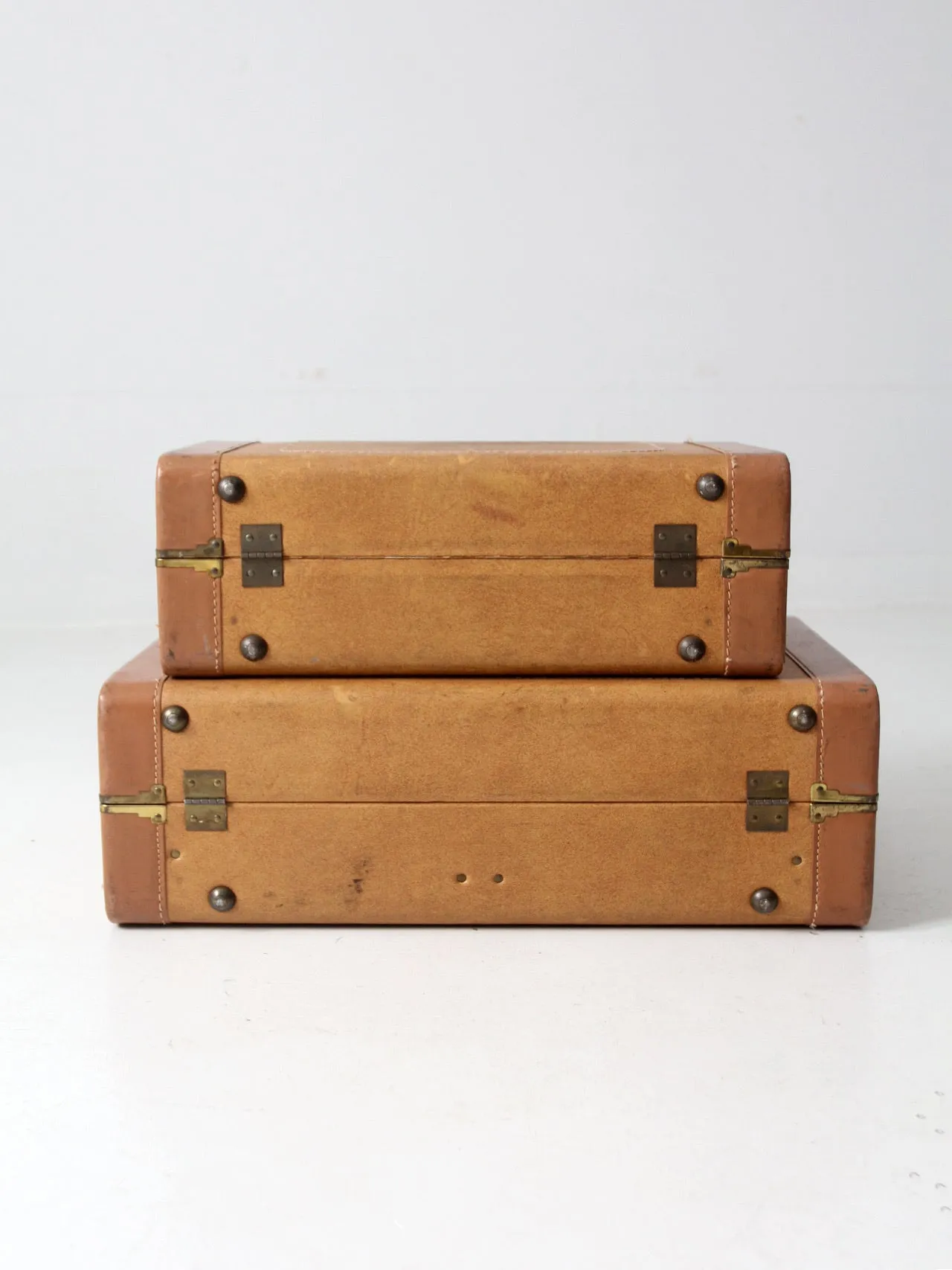 vintage Crown suitcase pair