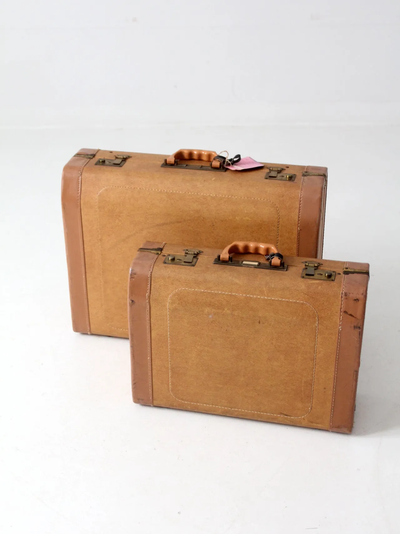 vintage Crown suitcase pair