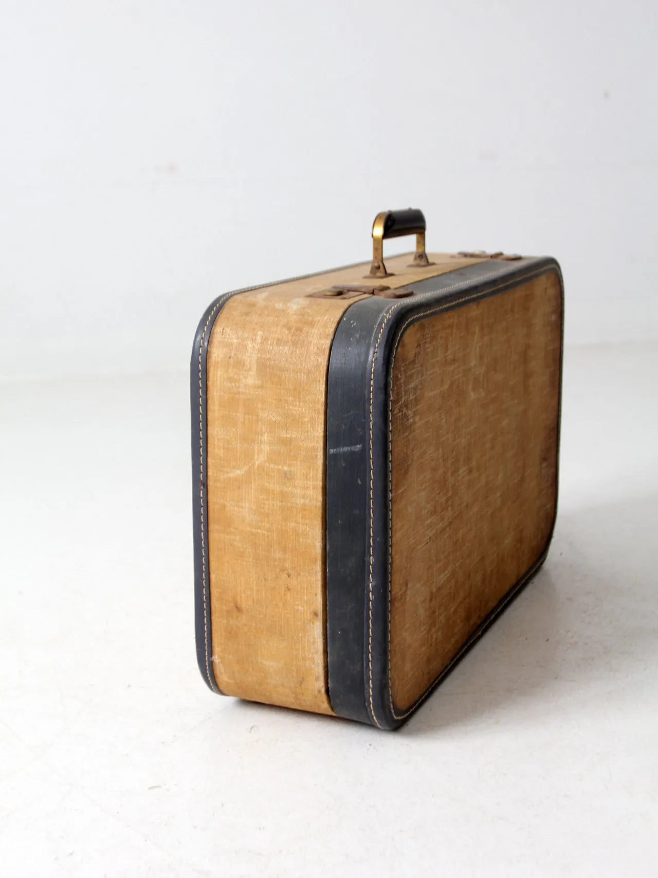 vintage tweed hardshell suitcase