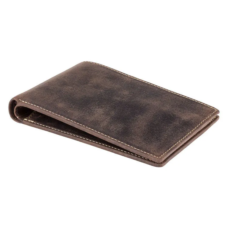 Visconti Jet Oil Bi-Fold Brown Leather Wallet