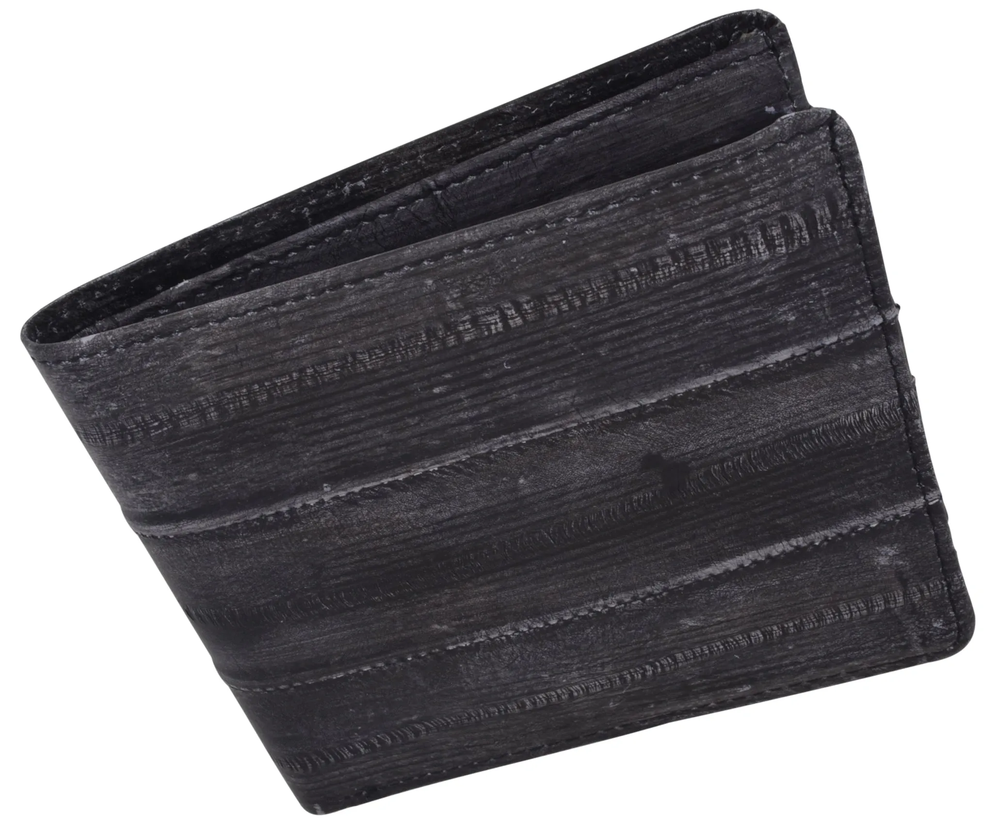 Waterproof Eel Skin Mens Bifold Middle Flap Card ID Wallet EW709