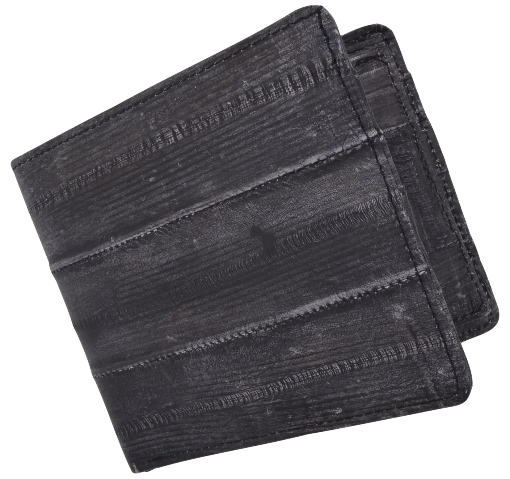 Waterproof Eel Skin Mens Bifold Middle Flap Card ID Wallet EW709