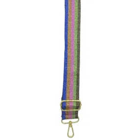 Webbing Bag Strap | Gold Blue Pink