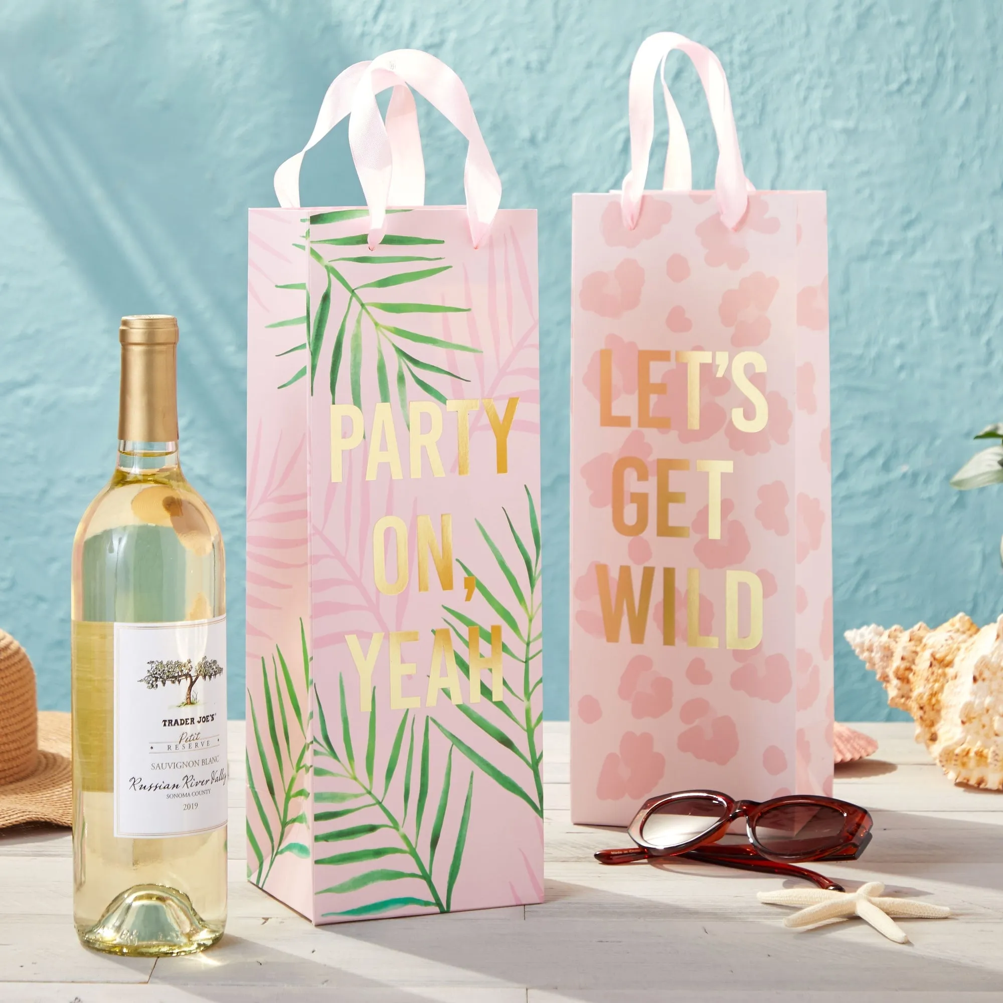 Wine Bottle Gift Bags for Bachelorette, Wedding, Birthday Party, 4 Designs (12 Pack)