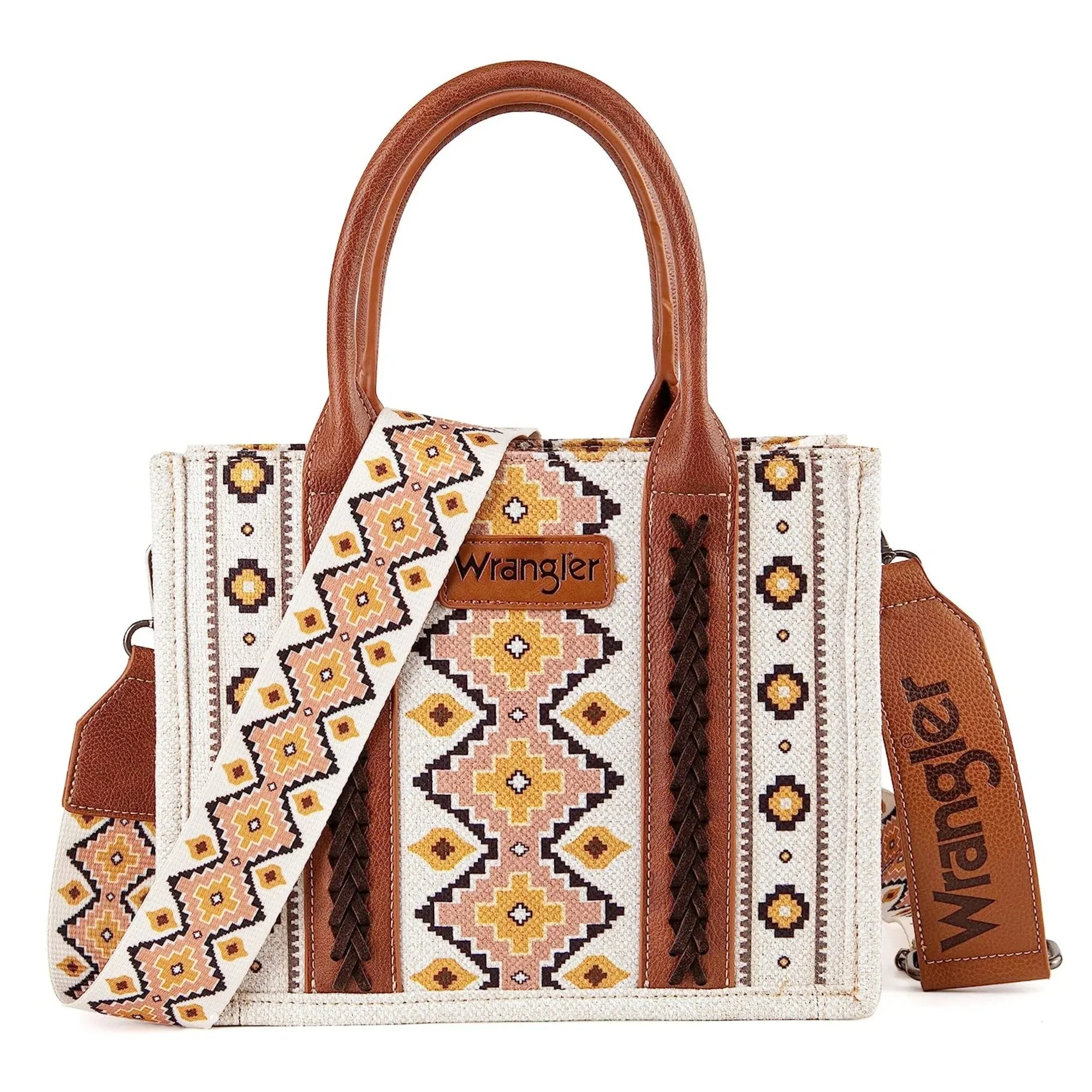 Wrangler Southwestern Print Small Canvas Tote/Crossbody