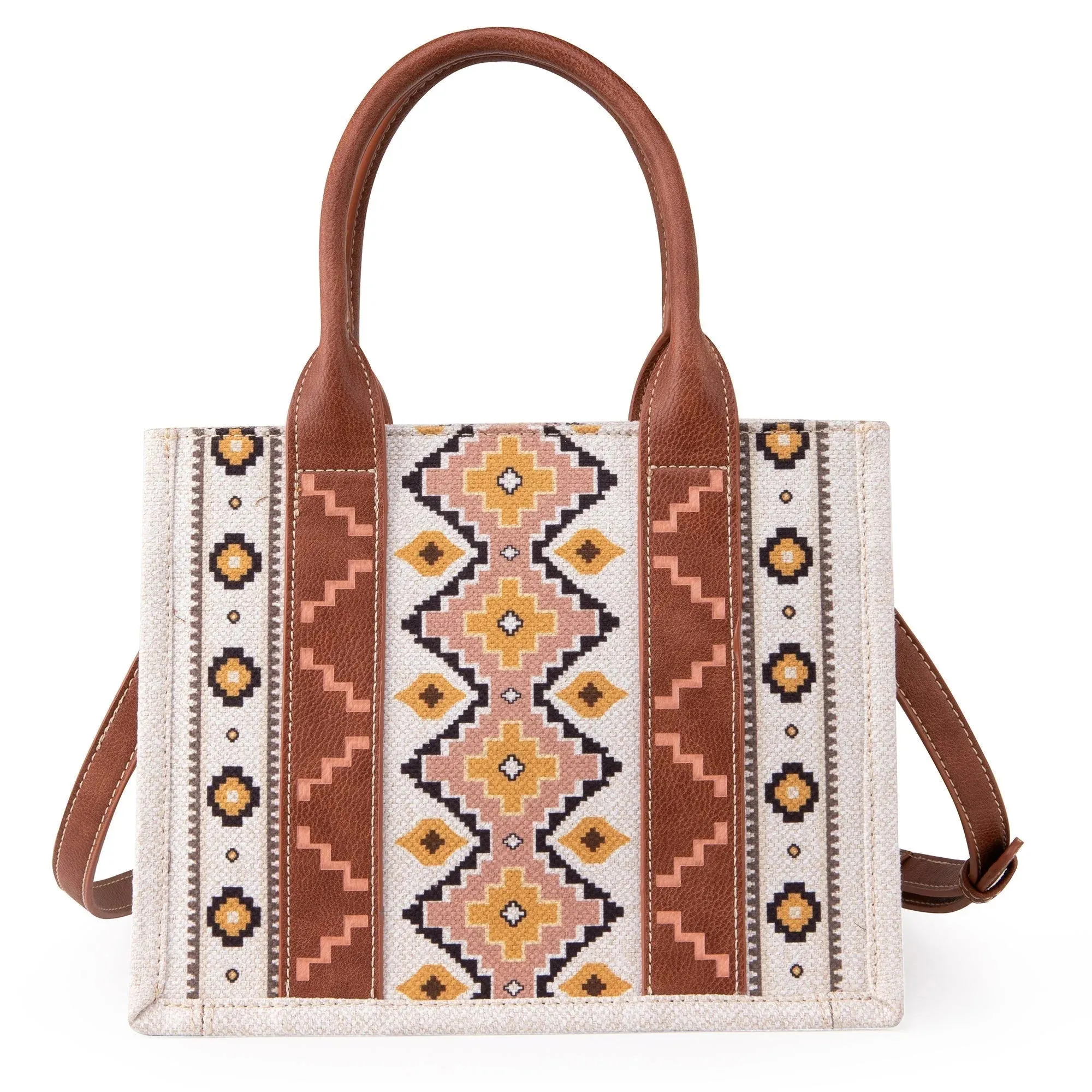 Wrangler Southwestern Print Small Canvas Tote/Crossbody